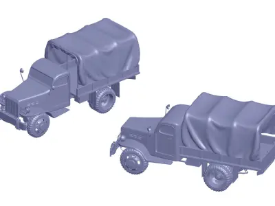 vehicle pack  military truck ambulance jeep 3D print model
