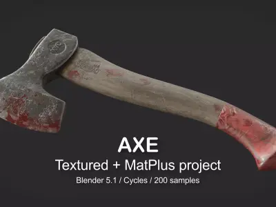 Axe and Matplus Project 3D model