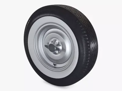 Retro Car Wheel M 1 3D model