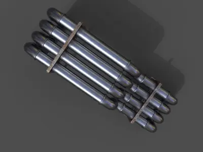 Pipe air conditioning prt1 low-poly 3D model Low-poly 3D model
