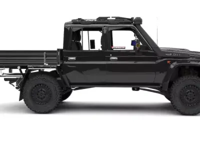TOYOTA LAND CRUISER 4PUERTAS ENGINE CON INTERIOR Low-poly 3D model