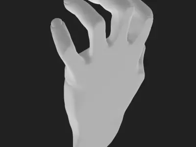 Grasping Hand STL - Flat Back Desk Holder 3D Printable  3D print model