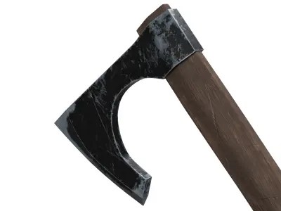 Battle Axe 02 Low-poly 3D model