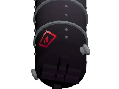 Toony Gas Tank Low-poly 3D model