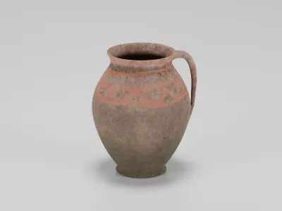 Antique Terracotta Pot 24x25x30 Low-poly 3D model