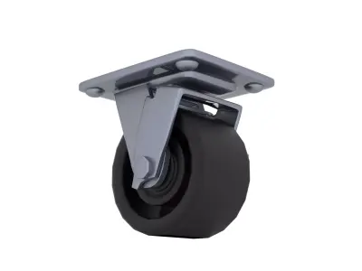 caster wheels Low-poly 3D model