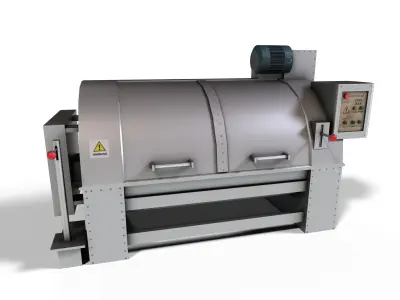 Washing machine industrial Low-poly 3D model