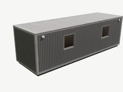 container warehouse Low-poly 3D model