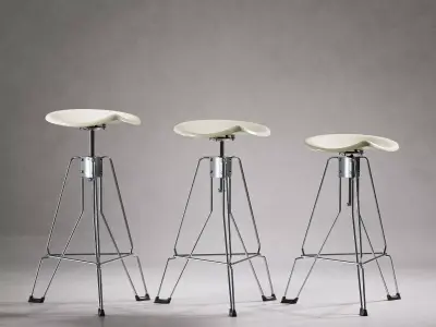 Clipper Counter Stool by Yasu Sasamoto for Dulton 3D model