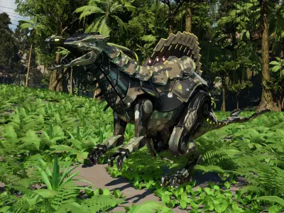 SciFi Dinosaur6 Low-poly 3D model