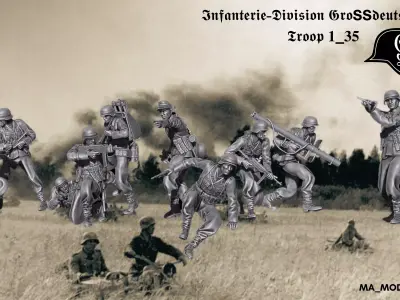 ww2 Infanterie Division Grossdeutschland Troop 1-35  3D print model
