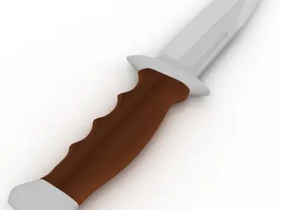 Survival Knife 3D model purchase