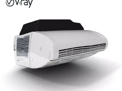 Ceiling Air Conditioner Unit D Model Pack Low-poly 3D model