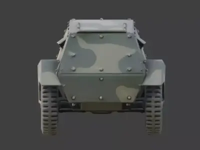 WWII Armored Recon Car 3D Model Low-poly 3D model