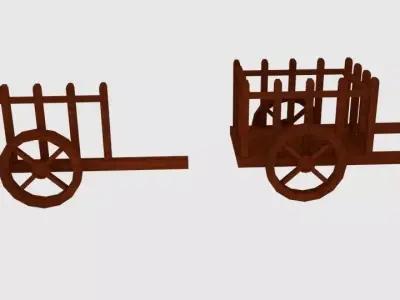 Leslie Cart Low-poly 3D model