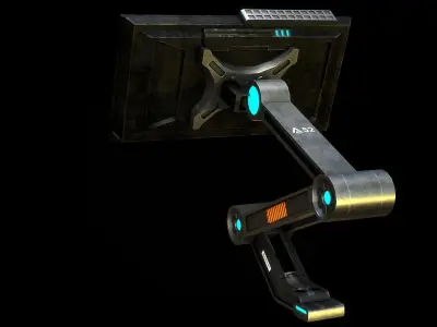 Sci Fi Monitor Low-poly 3D model Low-poly 3D model