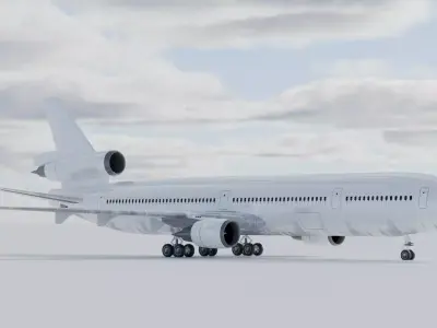 McDonnell Douglas MD-11 3D Model Low-poly 3D model