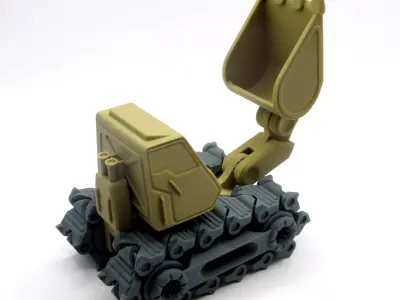 3D Printable Excavator - Supportless 3D print model