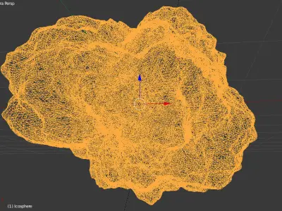 Asteroid Space Meteor Rock 3D model