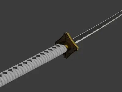 Katana Low-poly 3D model 21
