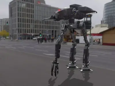 UA TT robot StarWars with animation  missile firing 3D model
