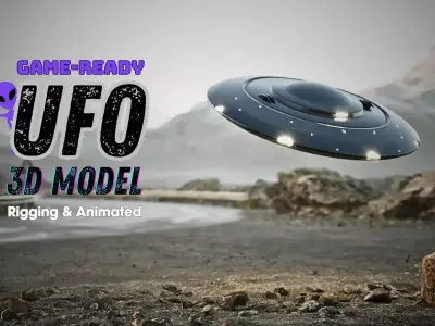 UFO 3D Model disc Low-poly 3D model