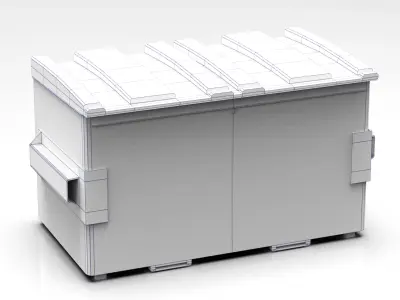 Garbage Container Trash Low-poly 3D model