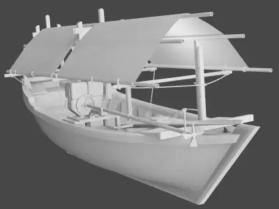 Indonesian Fishing boat 3D model
