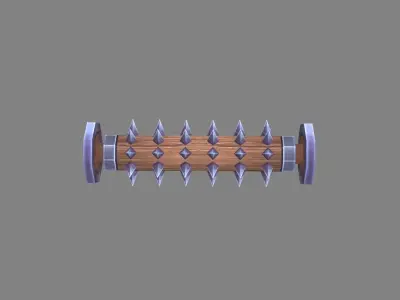Game Trap  - Rolling Wood Low-poly 3D model