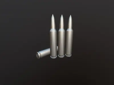 Bullets three Free low-poly 3D model