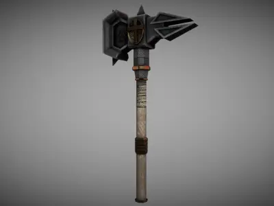 Metal Warhammer 03 Low-poly 3D model