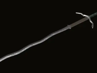 3D Model Flamberg Sword Low-poly 3D model