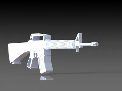 M16a2 military rifle Free 3D model