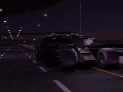 All Batmobiles rigged Free low-poly 3D model