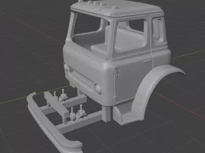 1964 IH loadstar co1600 truck cab 3D print model
