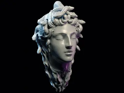 Medusa gorgon jewelry pendant 3D print model