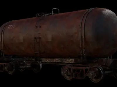 Tank wagon PBR 3D model