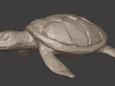 Low Poly Sea Turtle Free 3D model
