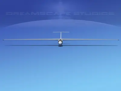 SZD-36 Cobra Glider V01 Low-poly 3D model