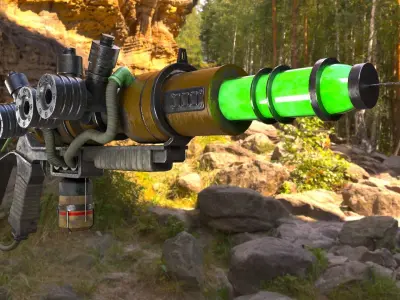 Plasma Rifle Fallout Low-poly 3D model