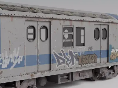 train exterior Low-poly 3D model