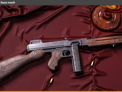 thompson M1 Low-poly 3D model