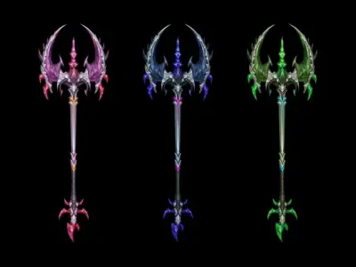 Demon Lord Spear Low-poly 3D model
