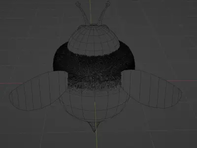 Stylised Cartoony Cute Bee  Low-poly 3D model