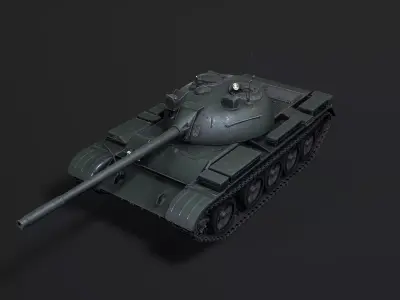 T-54 Tank Low-poly 3D model