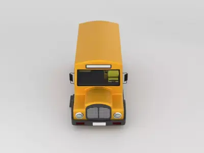 Stylized School Bus 3D Model Low-poly 3D model purchase
