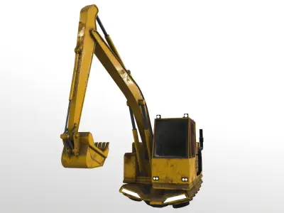 Cyberpunk Work Machines 02 Low-poly 3D model