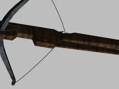 Crossbow wooden Low-poly 3D model