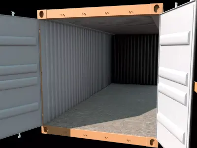 Brown Shipping Container- 4k PBR Low-poly 3D model