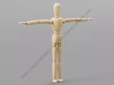 Rigged Mannequin Free 3D model